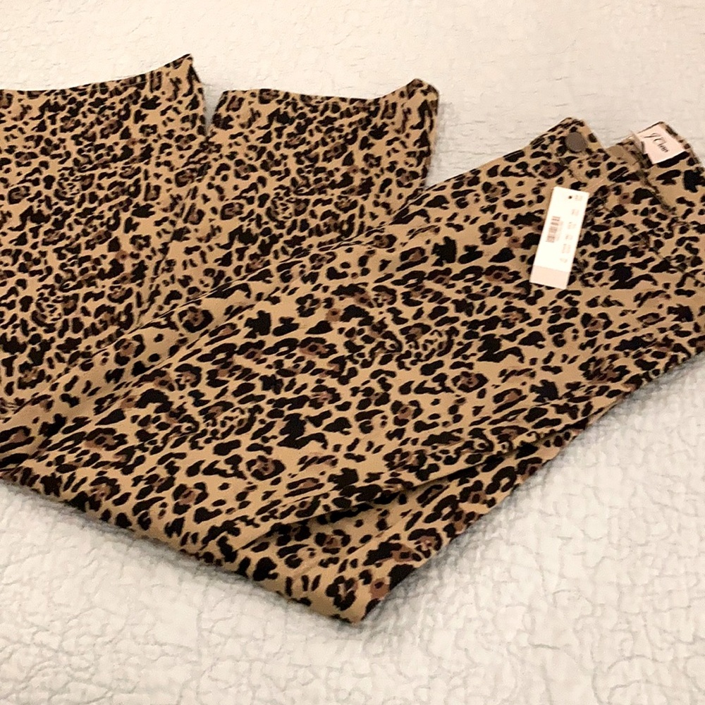 NWT J. Crew Kickout Crop Pant in Leopard Print, 27